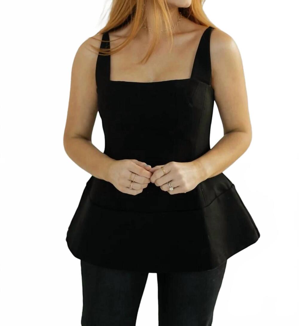 NEW SINCERELY OURS mirabell ponte tank in black